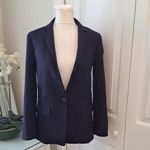 J.Crew Womens Classic Regency Going Out Navy Wool Blend Blazer S-00